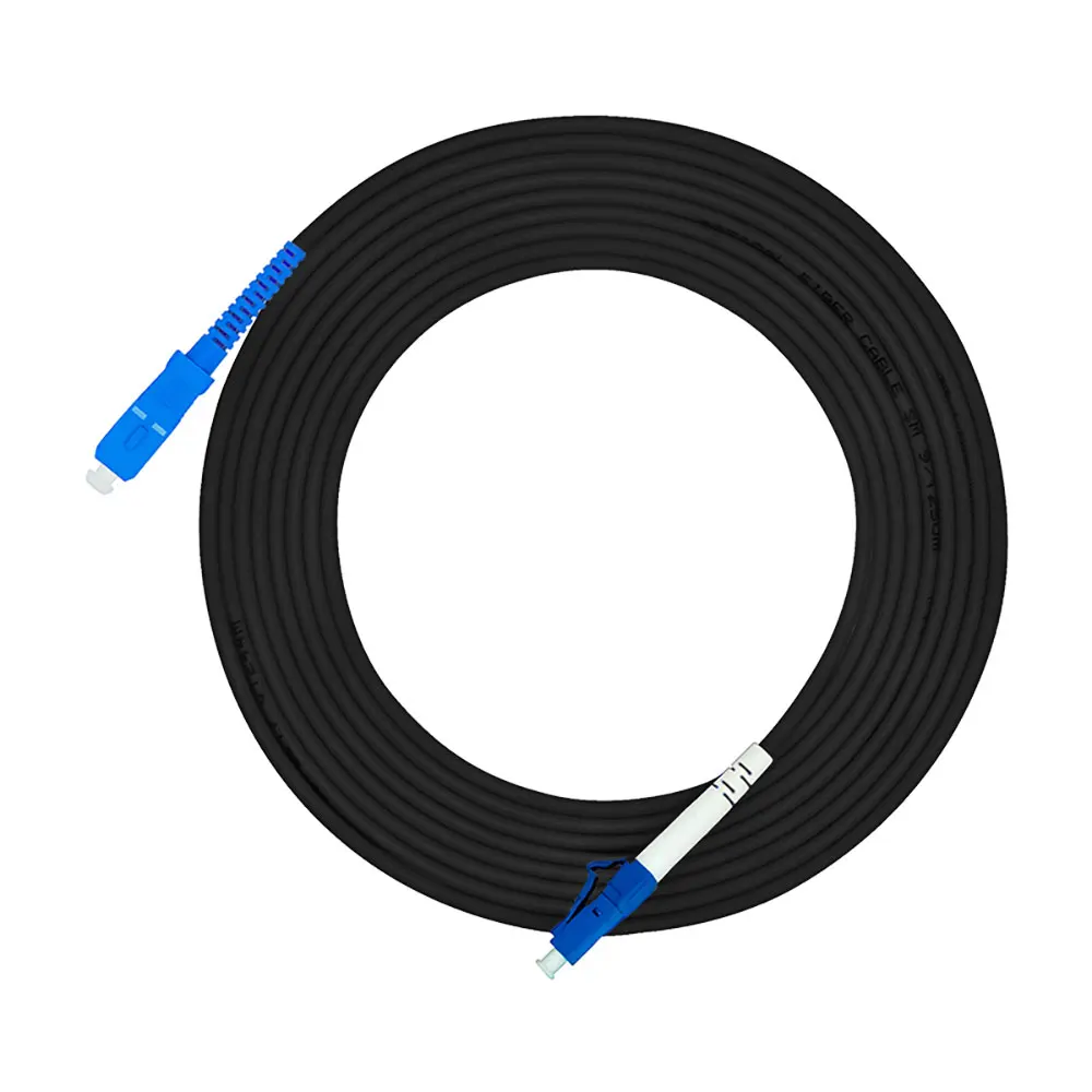 50M LC-LC Outdoor Armored 10G OM3 MM 4 Strands Fiber Optic Cable Patch Cord