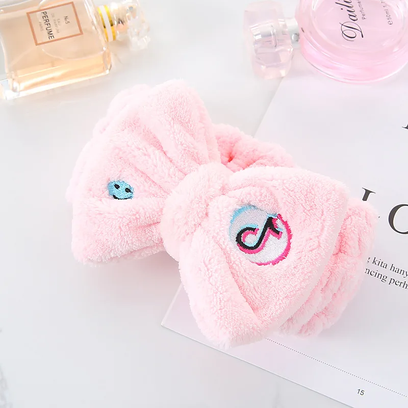 5 Winter Letter OMG Headbands for Women Girls Bow Wash Face Turban Makeup Elastic Hair Bands Coral Fleece Hair Accessories - Цвет: 5