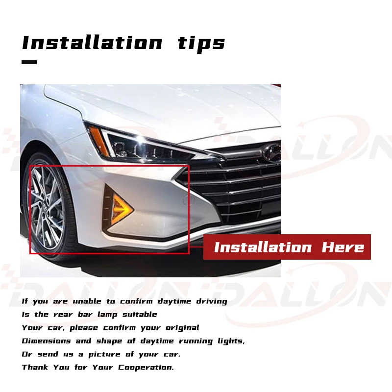 excellent customer service For Hyundai Elantra 2019 2020 LED Daytime