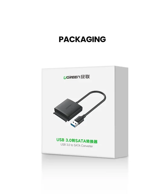 Ugreen SATA à USB Adaptateur USB 3.0 2.0 Câble à Sata Convertisseur pour  Samsung Seagate WD 2.5 3.5 HDD SSD Disque Dur USB Sata adaptateur -  AliExpress