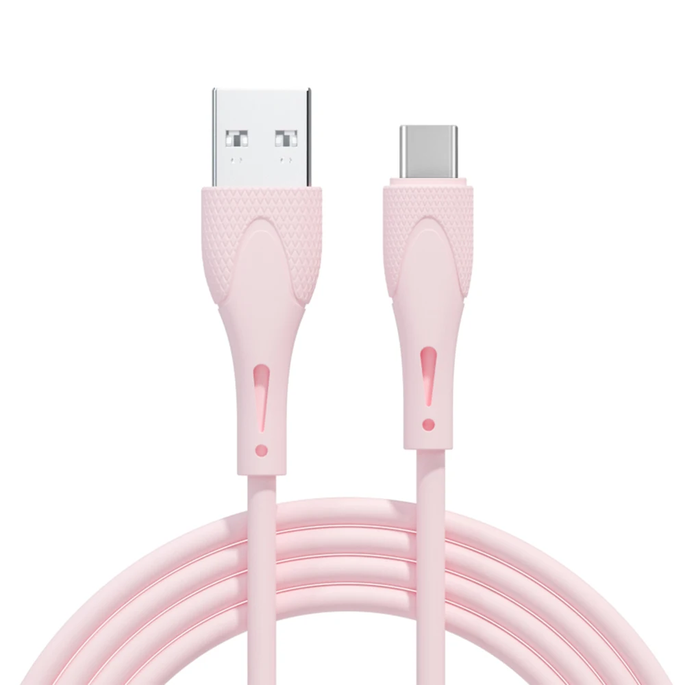 Liquid Silicone USB Cable 2.4A Fast Charging Wire Type-C/Micro USB/iOS Quick Charger Data Cable Core For iphone huawei xiaomi 11 iphone to hdmi Cables