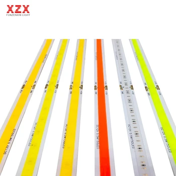 

DC12V 8mm COB Led Strip High Density Flex Led Tape Light Dimmable FOB Linear Ribbon Red Green Blue Warm/Nature/Cool White