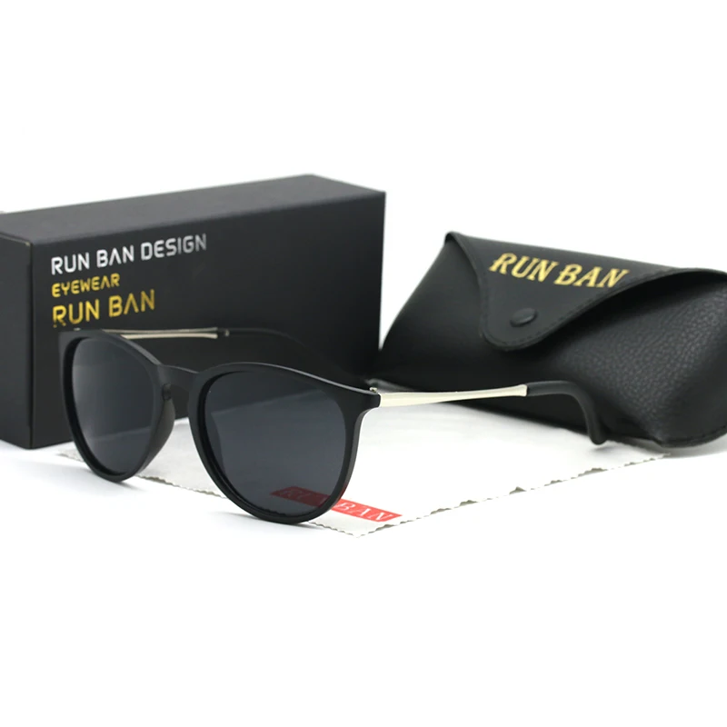 Новые брендовые дизайнерские поляризованные солнцезащитные очки, женские Ретро Винтажные Солнцезащитные очки, модные зеркальные солнцезащитные очки - Цвет линз: Black