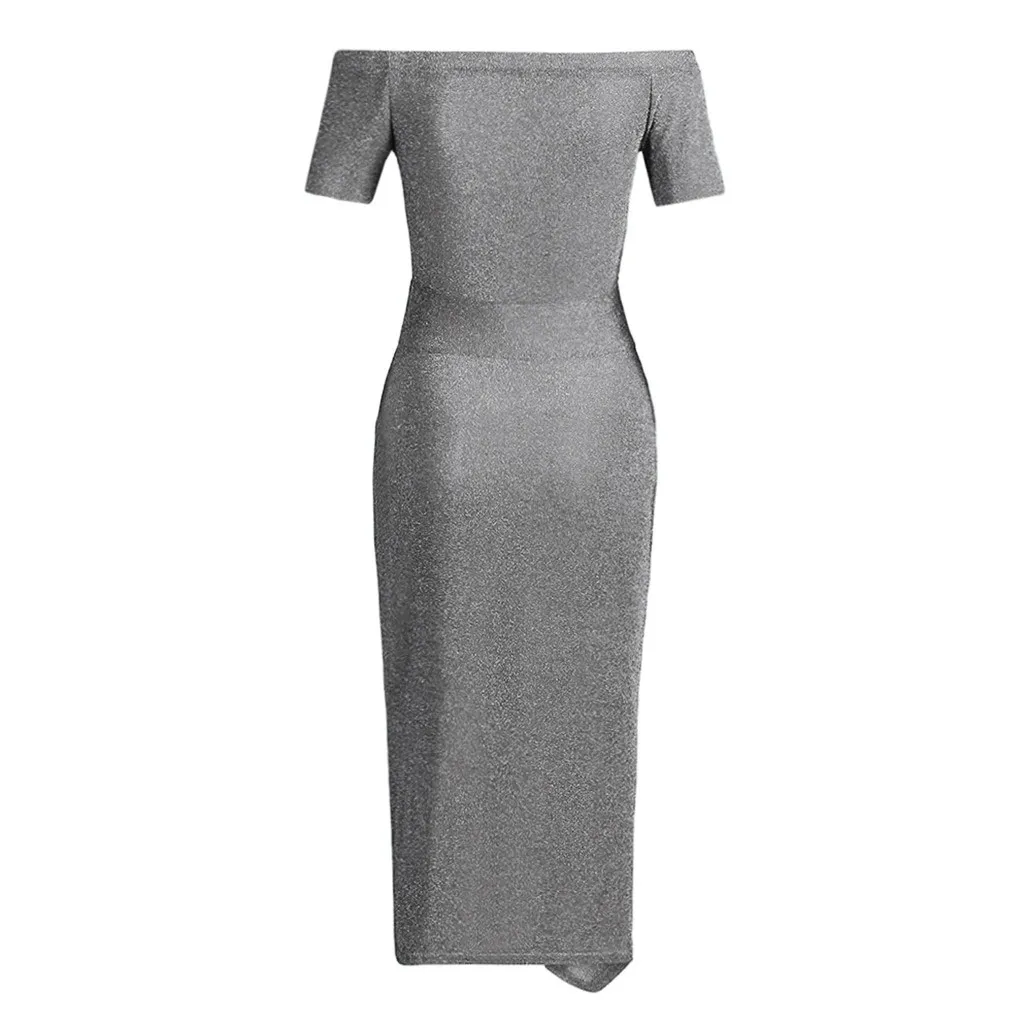 Vestidos для девушек, повседневное платье, летнее, короткий рукав, однотонное, с открытыми плечами, платье, сверкающее, для вечеринки, платья для женщин, вечернее