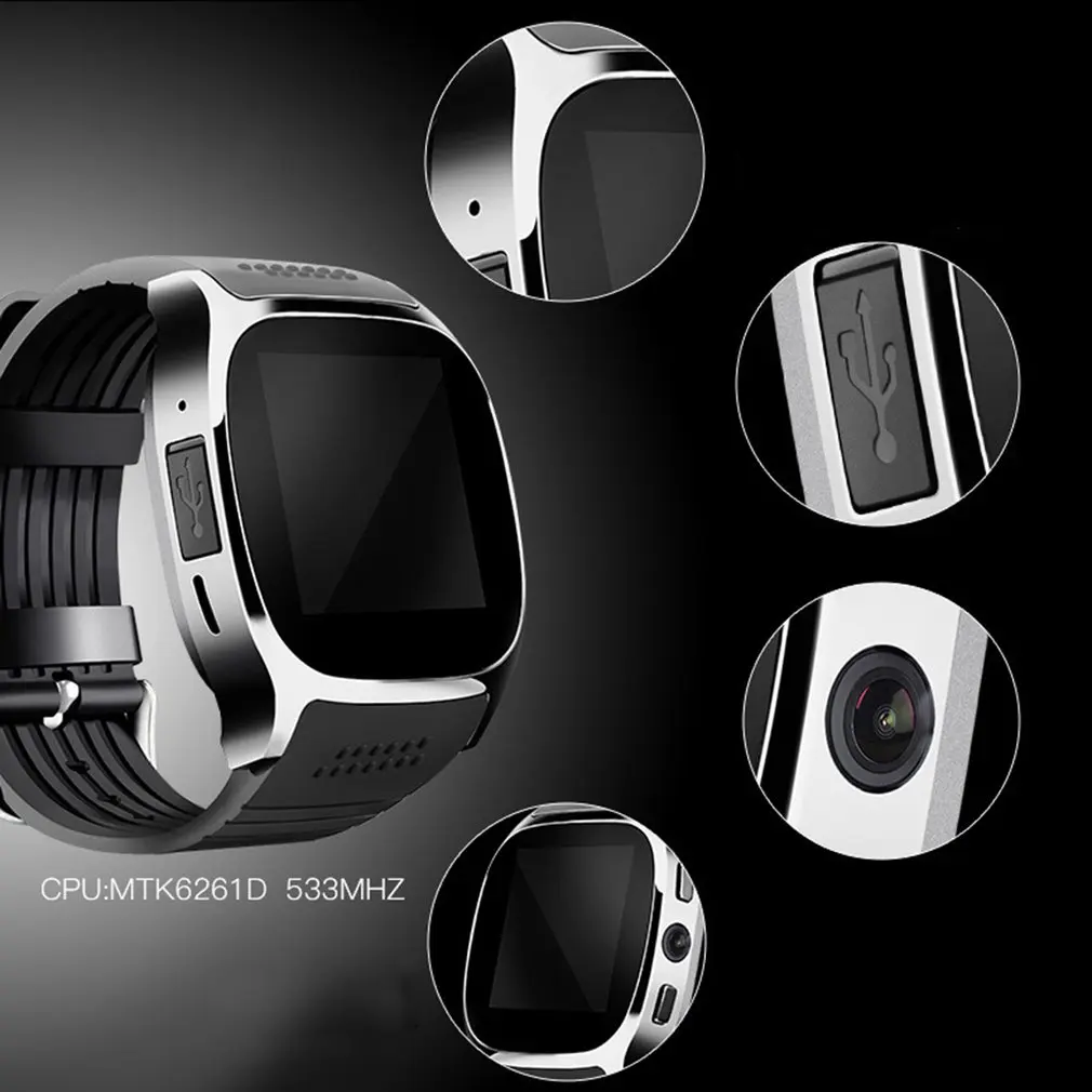 T8 Bluetooth Смарт-часы для телефона спортивные умные часы