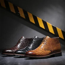 Мужские ботильоны в английском стиле высококачественные повседневные Ботинки Martin из лакированной кожи с острым носком, на шнуровке, с перекрестной шнуровкой, на плоской подошве