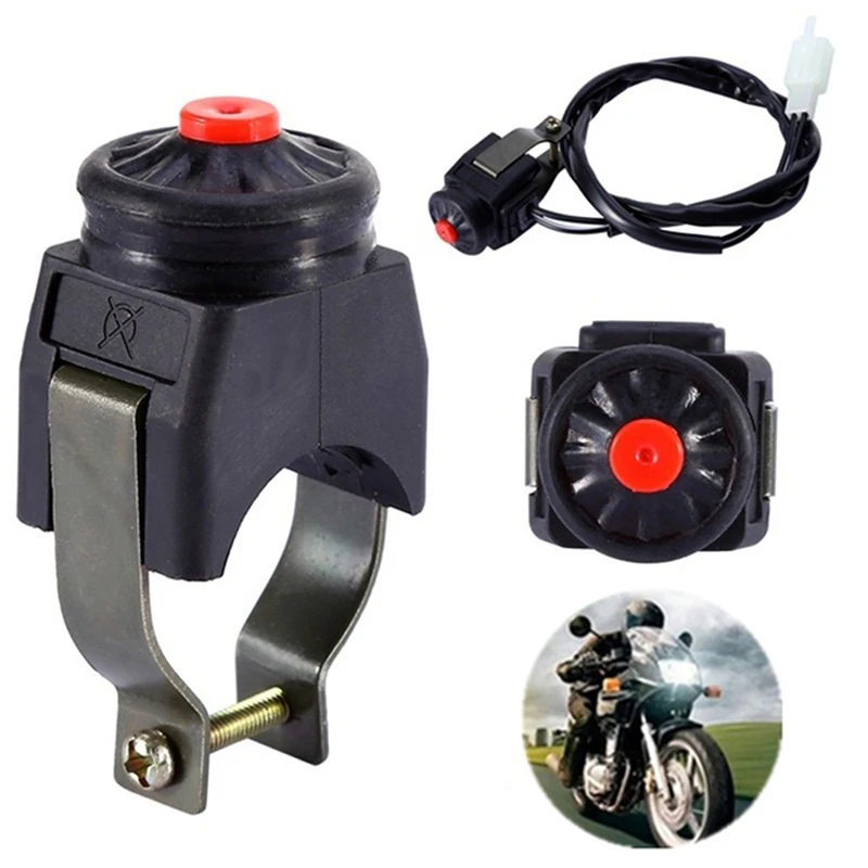 1 Pcs Universal Motorcycle Kill Switch Red Push Button Horn Starter