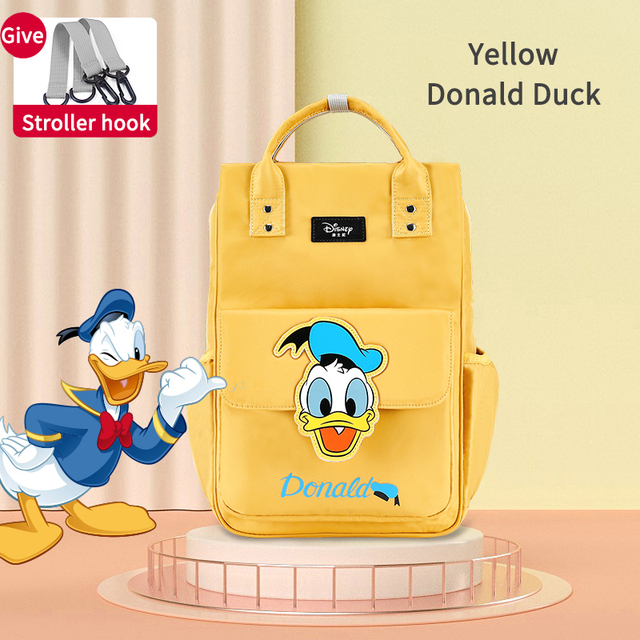 Mickey Mouse Baby Diaper Bag Large Capacity Storage Bag Travel Baby Stroller Bag MultiFunction New Diaper Bag Free Hooks