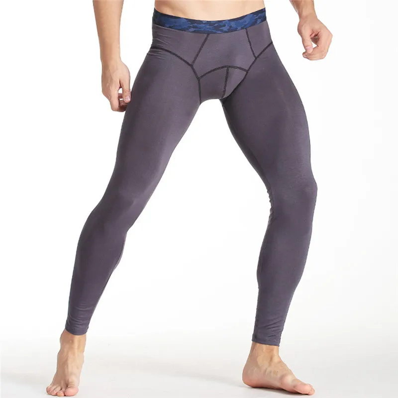 Pants Men Breathe Sexy Casual Slim Pouch leggings U Convex Separation Stretch Thermal Separation Youth Warm NEW Long JAYCOSIN