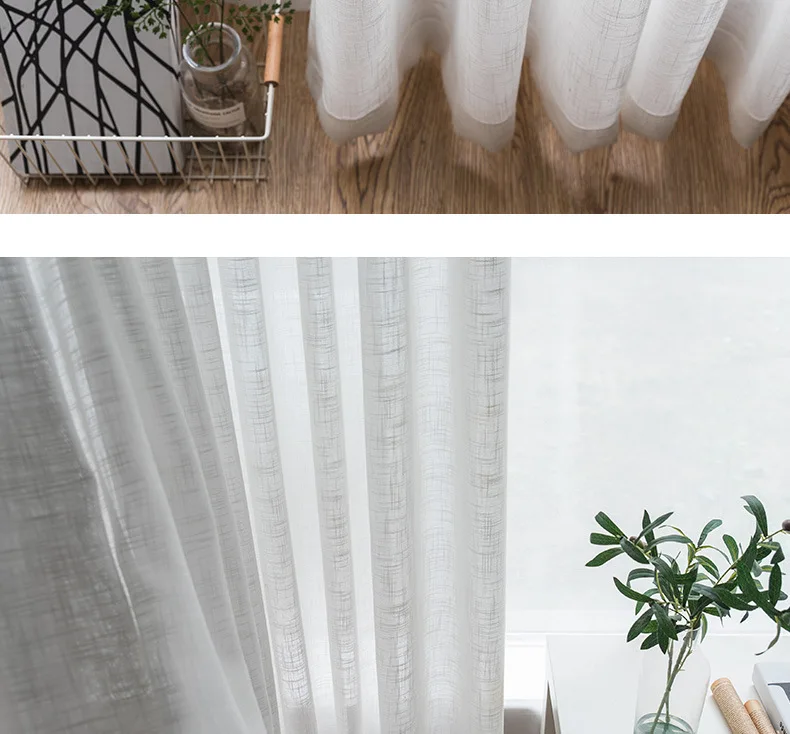 Белые льняные кухонные занавески современные занавески из искусственного хлопка для гостиной, спальни, чистая кухня, качественный тюль