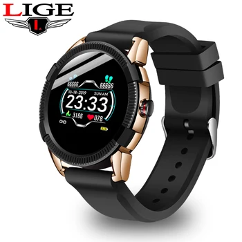 

LIGE New Smart Watch Men Women Heart Rate Blood Pressure Monitoring Pedometer Sport Waterproof Smartwatch Alarm Clock Reminder