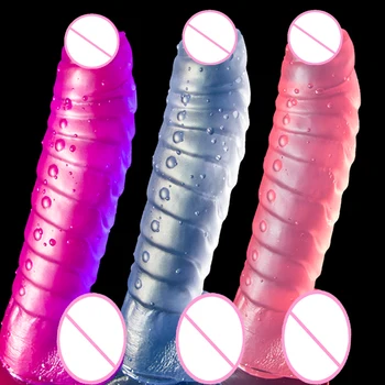 Dragon Dildo Strap on Monster Cock Animal Dog Penis Foreskin Jelly Dong Anal Butt Plug Dick Adult Sex Toy for Women Men Couples 1