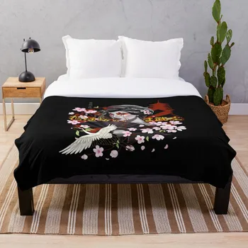 

Geisha Warrior Throw Blanket Soft Sherpa Blanket Bed Sheet Single Knee Blanket Office Nap Blanket