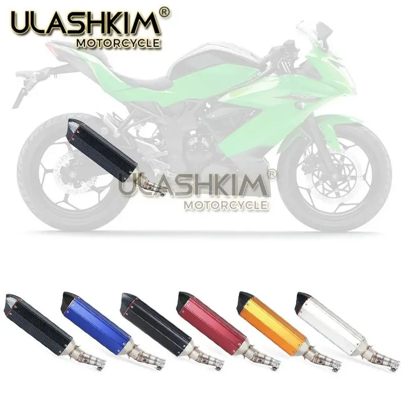 Мотоциклетная выхлопная контактная средняя труба для Kawasaki Z250 2008- Ninja 300 2013- Ninja 250R 2008