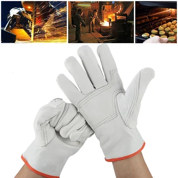 

Anti-Static Gloves ESD Sheep Leather Welding Gloves Anti Wear Heat Safety Gloves Security Accessories