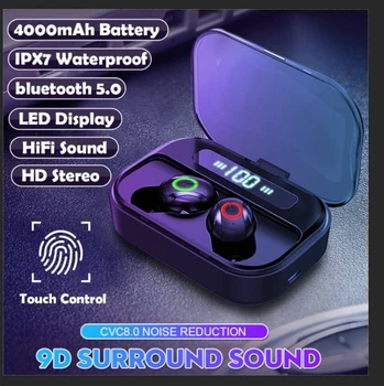 

T11 Wireless Bluetooth V5.0 Earphones Bass Stereo Sports Waterproof Earbuds TWS Earphone With Charging Case Headset Fit for MI