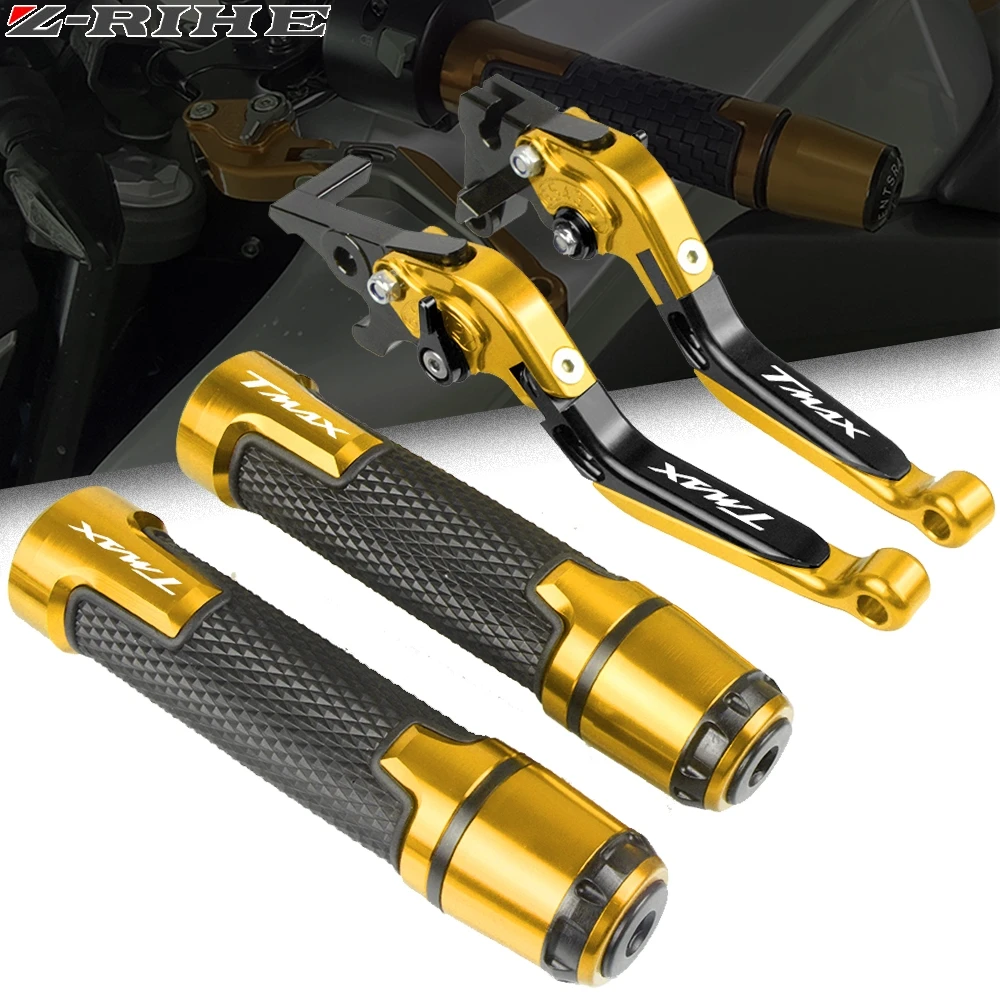 

Motorcycle Accessories Extendable Brake Clutch Levers Handlebar Hand Grips ends For YAMAHA T-MAX TMAX 500 530 2008 2009-2018