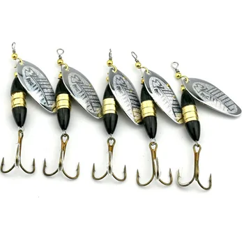 BEST DEAL ❤️ 1PCS Fishing Lures Metal Rotating Spinner Spoon Sequins Hard Bait Hooks PecheJig Wobbler Bass Fishing Tackle For Artificial Lure - discount item 25% OFF Sports & Entertainment