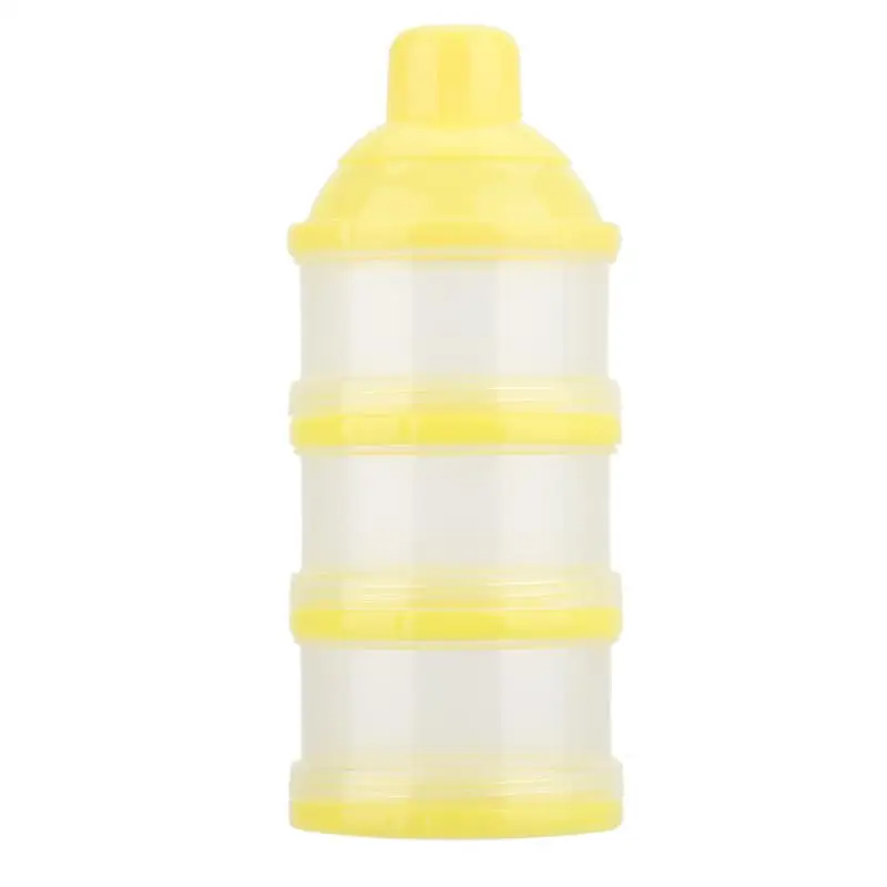 Три Сетки Контейнер для детского питания коробка портативный молочный порошок формула диспенсер пищевой контейнер для хранения миска для кормления малышей для малышей - Цвет: Цвет: желтый