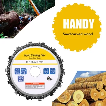 

5 Inch Grinder Chain Disc Arbor 14 Teeth Wood Carving Disc for 125mm Angle Grinder SNO88