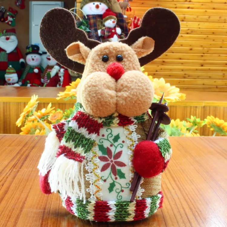 

Cute Santa Claus Snowman Elk Deer Supplies Decor Cloth Handmade Christmas Dolls Happy Gift For Kid Children
