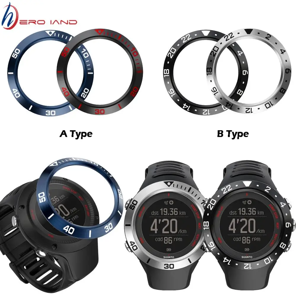 Ободок кольцо для укладки волос SUUNTO 3R нержавеющая сталь чехол AMBIT3 RUN черный HR часы