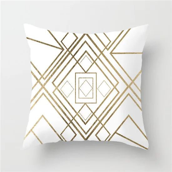Fuwatacchi золото с геометрическим узором Чехлы для подушек лист точка волна наволочки для дома диван стул украшение автомобиля наволочки с принтами цветов - Цвет: PC04044