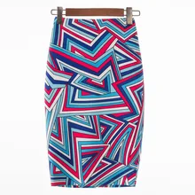 Женские винтажные Ретро с высокой талией геометрические полосатые клетчатые юбки офисные женские повседневные рабочие юбки