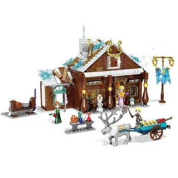 

New lepining Building Blocks Snow Princess Castle Snow World Carriage Building Blocks Children Gifts SY1429 SY1430 SY6580