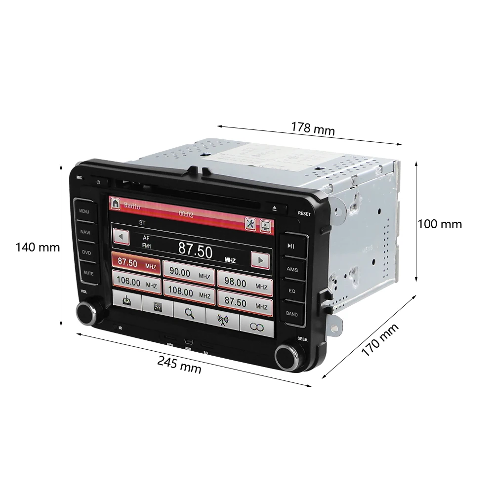 Camecho " 2 Din автомобильный DVD gps Автомобильный мультимедийный плеер для Volkswagen VW golf VI Skoda Fabia passat B7 octavia Canbus плеер аудио