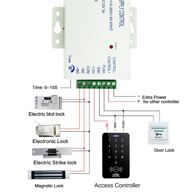 5YOA B10FY RFID Access Control System Security Proximity Entry Door Lock anti-jamming Induction distance Support the iron door 5
