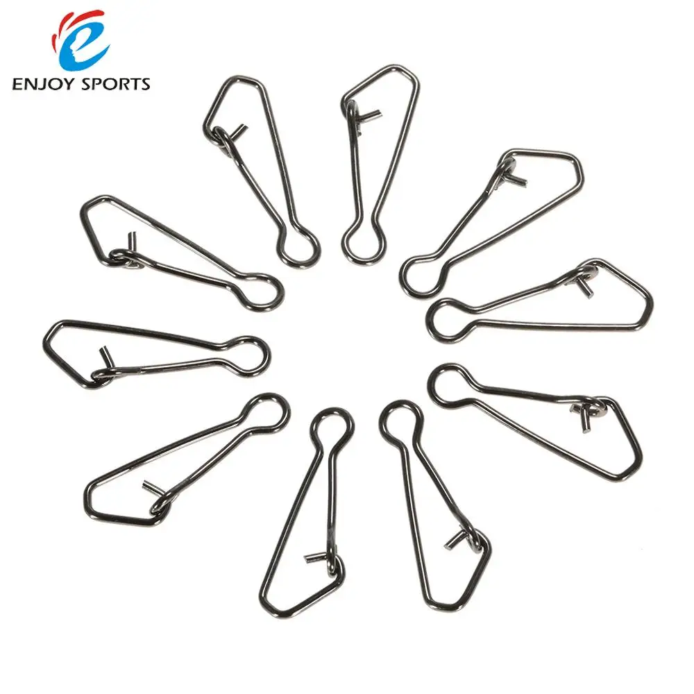 

100pcs/lot Fishing Hooked Snap Links Fishing Swivel Snap Hook Line Connector Carp Fishing Tackle