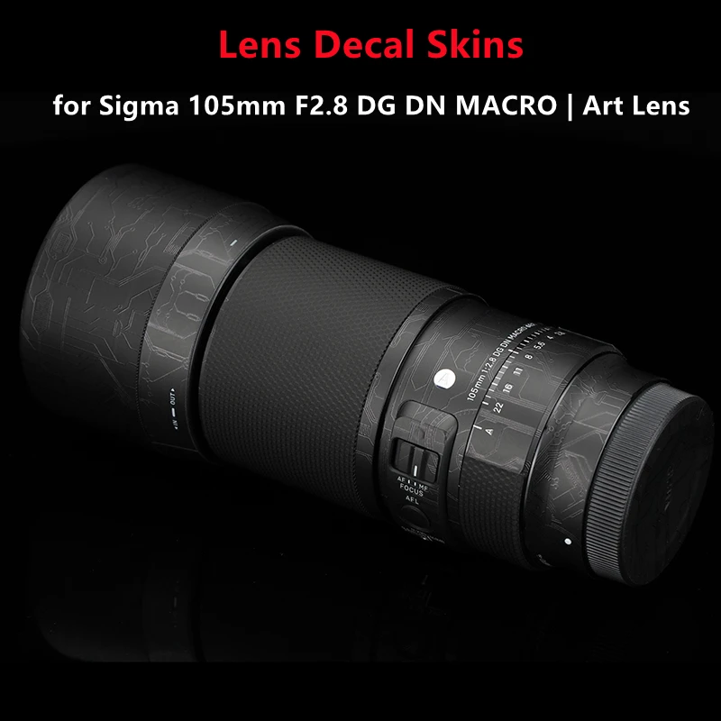 

105 F2.8 / 105Art Lens Vinyl Decal Skins Wrap Cover for Sigma 105mm F2.8 DG DN MACRO Art ( for Sony Mount ) Lens Premium Sticker