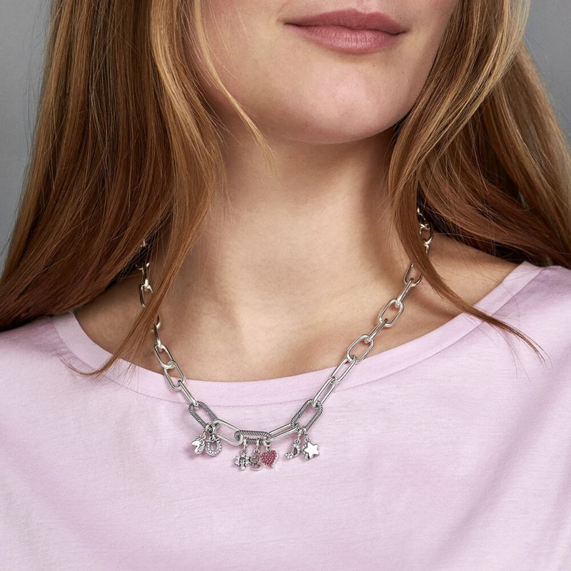 925 Sterling Silver My Star Moon Flamingo Mini Dangle Charm Fit Original Pandora Me Bracelet Necklace DIY Beads Jewelry Gift beads charms charm jewelry sterling silver jewelry charm bead sterling silver beads beads jewelry silver charm bead sterling silver beads charm animal charm jewelry