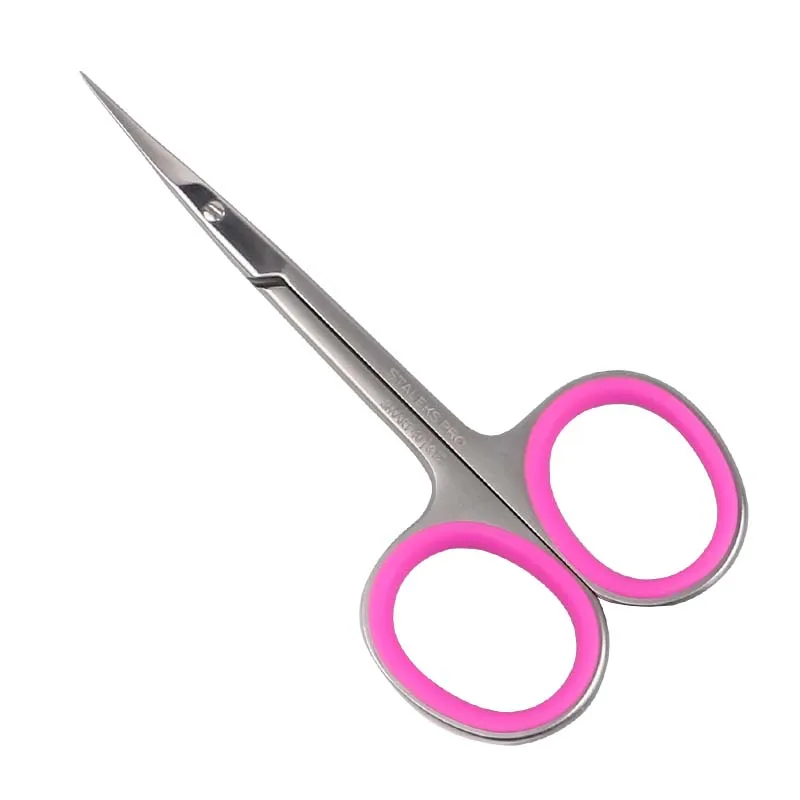 1pc STALEKS Stainless Steel SS-40-3 European Russian Dead Skin Scissors Curved Sharp-nosed Scissors Barbed Makeup Tools 5