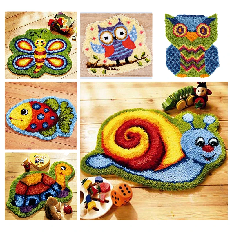 3D Embroidery Carpet Foamiran For Needlework Latch Hook Rug Kits Diy Knoopkussen Dieren Latch Hook Tapijt Knooppakket D|Latch Hook| - AliExpress
