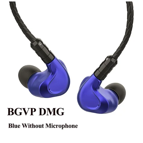 blue no mic BGVP диметилглицын 2DD+ 4BA драйверов híbridos en la ореха auriculares Металл монитор высокое fidelidad с аудио кабелем MMCX десмон - Цвет: blue no mic