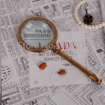 

Top Grade Magnifying Mirror India Import Retro Retro Fine Copper Magnifying Glass High-definition Multiple
