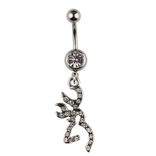 Sexy Navel Piercing Belly Ring Belly Button Rings Barbell Bar Zircon Dangling Ombligo Party Round for Woman Body Jewelry 14g