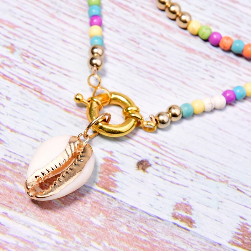 MOON GIRL Big Seashell Long Pendant Necklace Bohemian Fashion Statement Boho Party Collier Femme Dropshipping