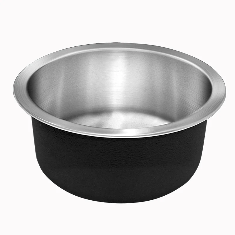 Kitchen Sink 304 Stainless Steel 36X36/40X40CM Round Single Trough Set Dish Basin Dishwashing Pool Balcony Pool Bar