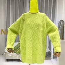^#Cheap Oversized Womens New Arrival Sweaters Fluorescent Green High Street Argyle Long Women Tops Winter 2019 Fashion Pullover ^#Cheap Oversized Womens New Arrival Sweaters Fluorescent Green High Street Argyle Long Women Tops Winter 2019 Fashion Pullover