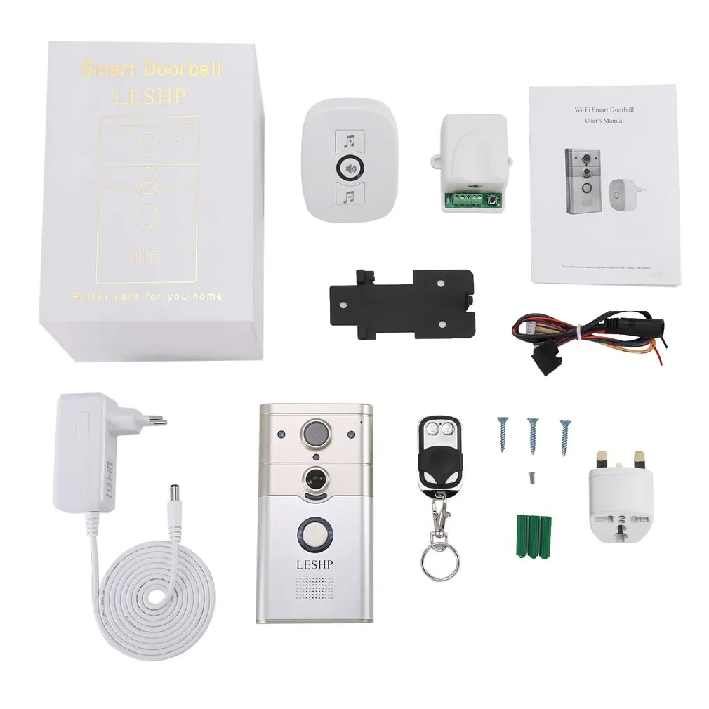 

Wireless Remote Control Electronic Visible HD 720P Video Picture 1/4 COMS 1 Mega-Pixels 12V/1A Wi-Fi Smart Doorbell