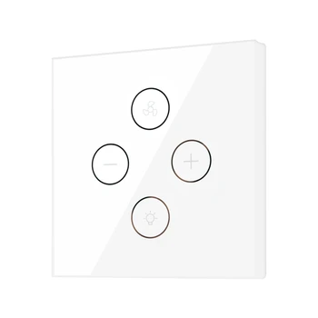 

Smart WiFi Fan Light Ceiling Fan Wall Panel Switch Handsfree Voice Speed Timer Control Switch For Alexa Google Home ​​EU UK