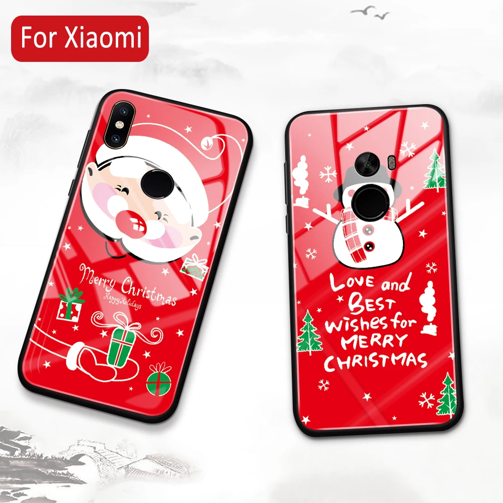 Чехол с надписью Merry Christmas для Xiaomi Redmi Note 7 чехол из закаленного стекла телефона max 3