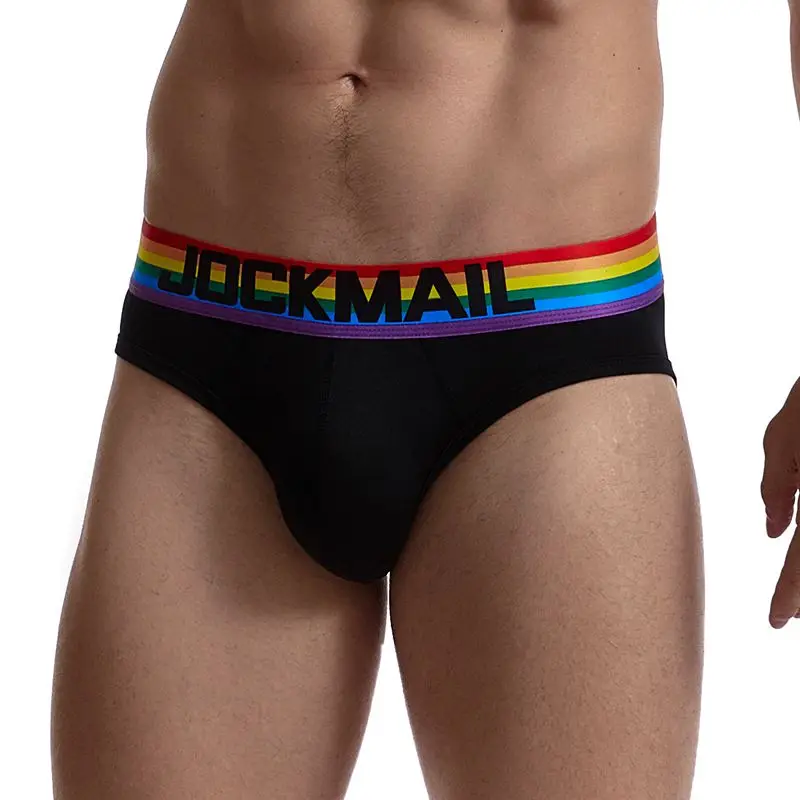 saxx briefs JOCKMAIL fashion cotton briefs shorts white low waist men's underwear rainbow belt boxer bikini briefs