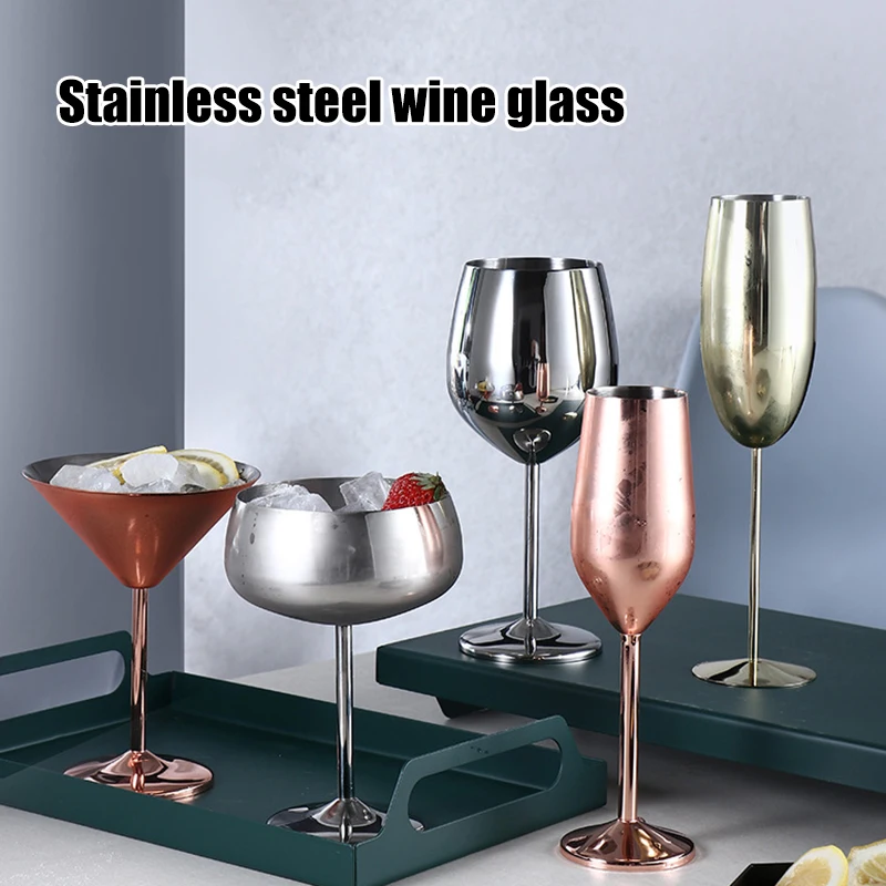 Stainless Steel Wine Glasses Unbreakable Portable Wine Glass, Fancy, Unique Wine  Goblets for Outdoor, Travel, Camping and Pool - AliExpress