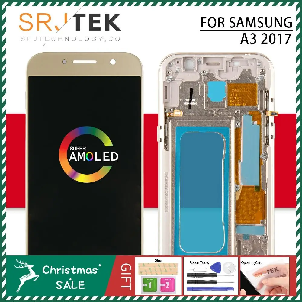 AMOLED A320F lcd для samsung A3 lcd A3 дисплей сенсорный экран дигитайзер сенсорная рамка для Galaxy A3 A320 lcd A320F дисплей