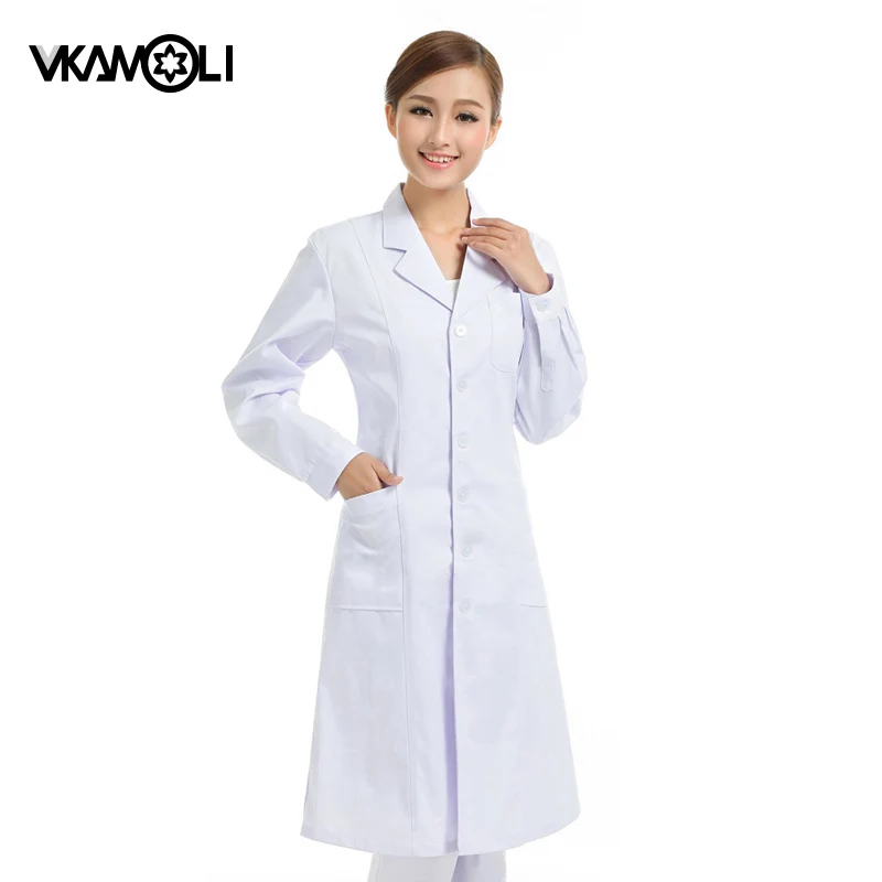 Vkamoli новая медицинская униформа Одежда Пятно белые пальто медицинский Спа больничный халат лабораторное пальто Медсестры скраб Униформа аптека ветеринарный