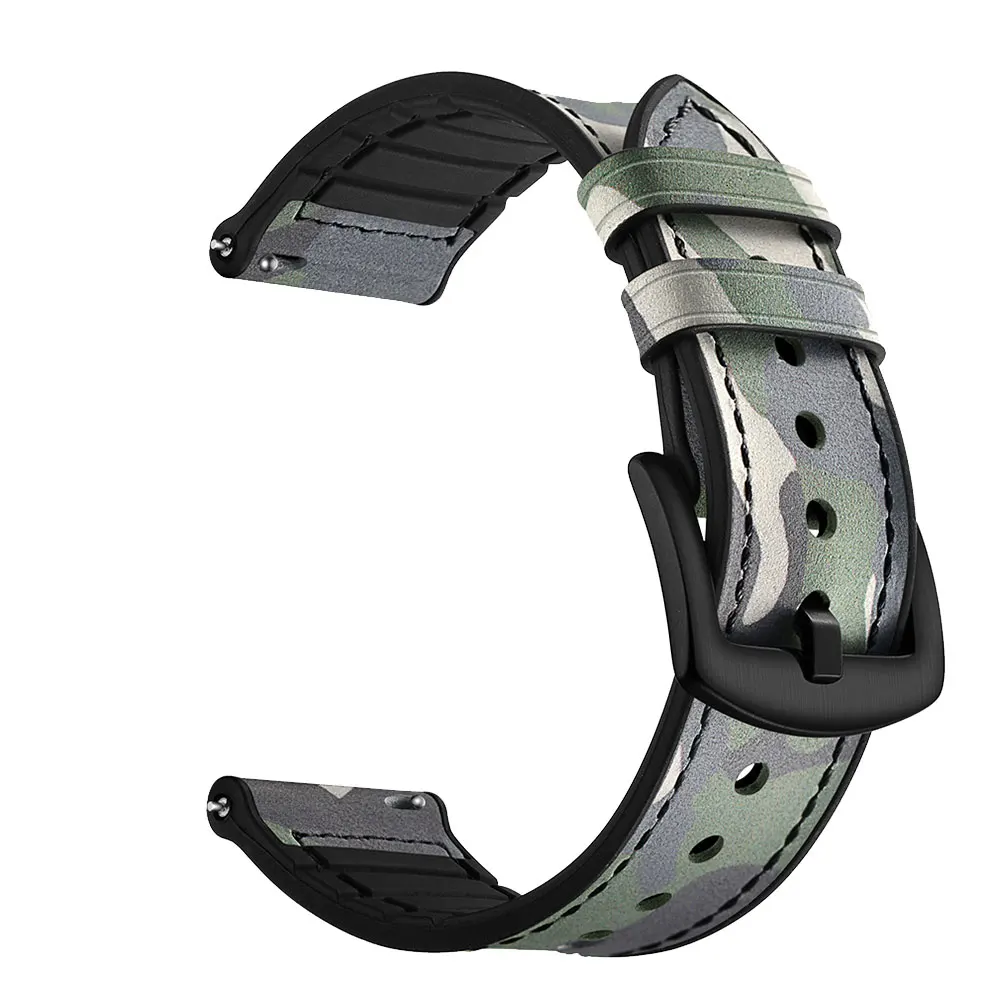 Ретро кожаные камуфляжные часы для Garmin Fenix6 pro 22 мм универсальный ремешок для часов Quick Release Wirststrap для Garmin Fenix6